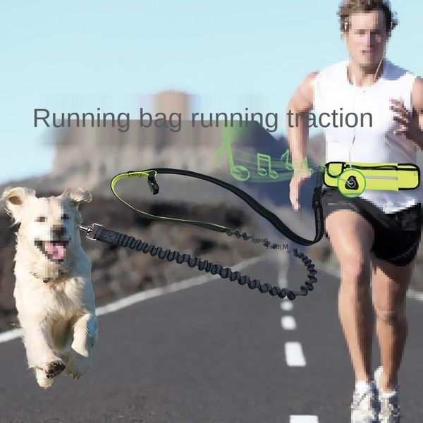 

dog collars & leashes straight pet running leash portable waist pack full function