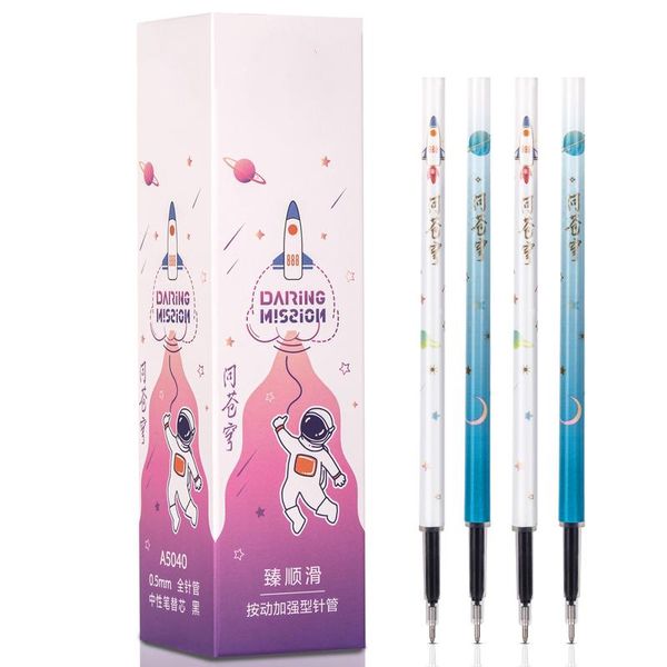 

0.5mm 20pcs/set of enhanced needle tube, press gel pen refill, black questioning sky cartoon series, office and school stationer pens