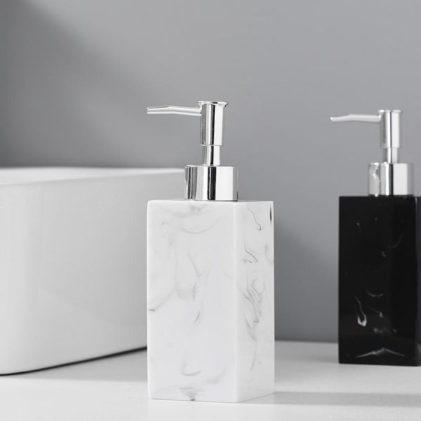 

liquid soap dispenser black/white bathroom shampoo bath lotion bottle lavatory resin material gold head el supply wholesale