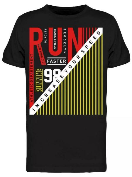 

athletic increase your speed tee men's -image by shutterstock, White;black
