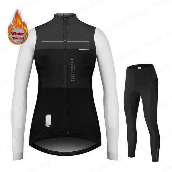 

racing sets cycling clothing winter women long sleeve jersey set lady thermal fleece road bike jacket female sportswear warm gobikeful suit, Black;blue
