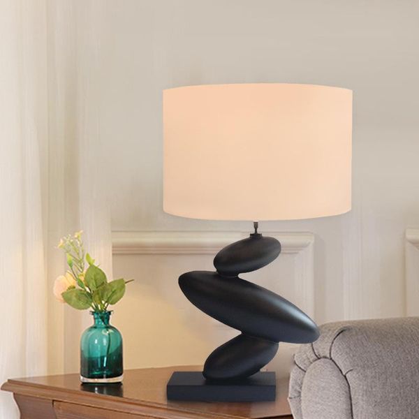 

table lamps modern bedside led resin creative simple fabric living room home decor desk personality bedroom light fixtures