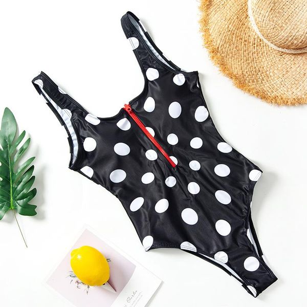 

one-piece suits 2021 zipper one piece swimsuit women solid swimwear bodysuit push up monokini bathing suit summer beachwear xl