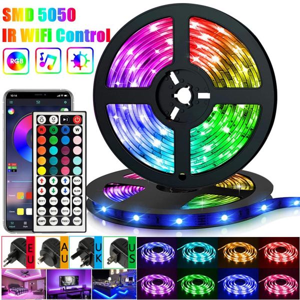 

strips led strip light ir wifi controller flexible rgb lamp tape waterdichte backlight nachtlampje tvcomputer thuis decoration