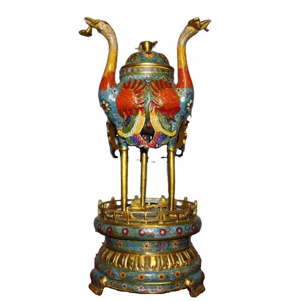 

vases laojunlu an early collection of pure copper cloisonnÃ©, with a purely handmade filigree enamelled vase large, elegant form