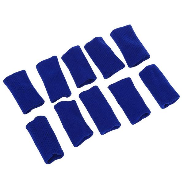 

wrist support sports elastic finger sleeve protector blue 10 pcs, Black;red