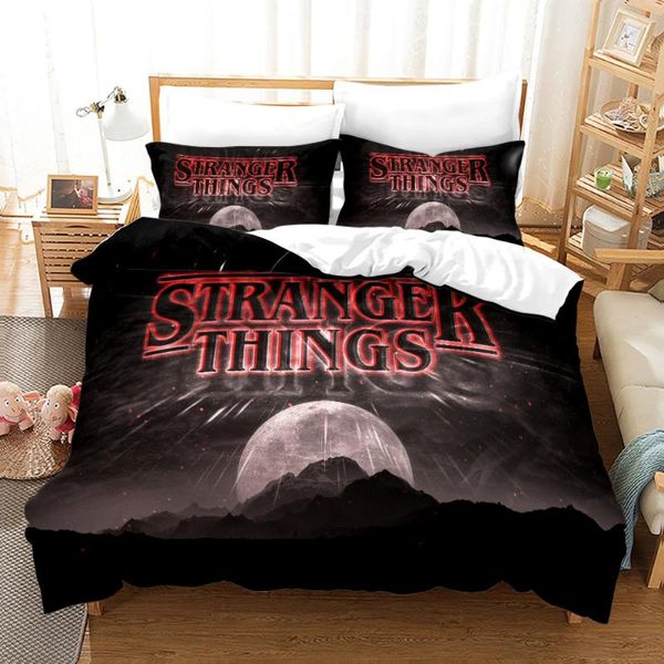 

bedding sets strange things set single twin full  king size hip hop bed aldult kid bedroom duvetcover 3d print 013