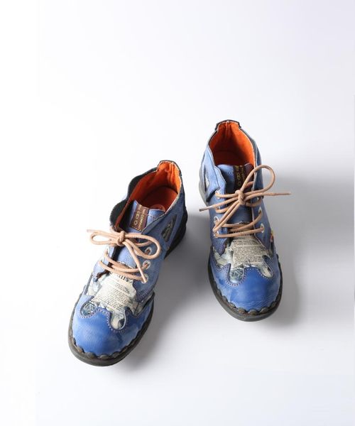 

blue genuine leather retro fashion women ankle boots, Black