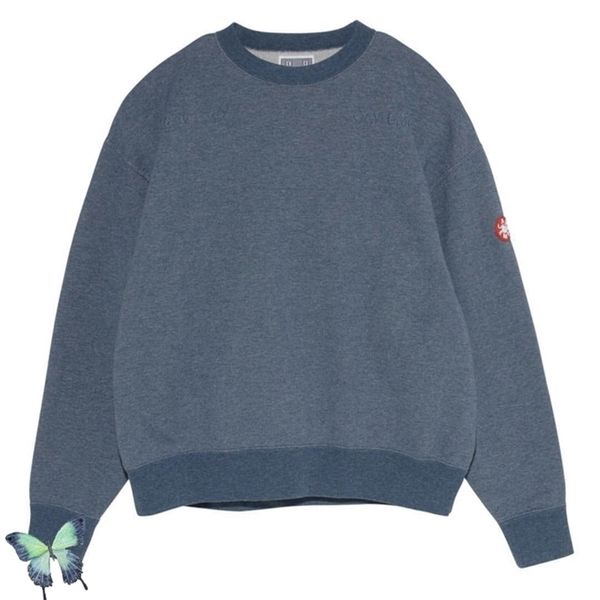 

cavempt cherry blossom snowflake sweatshirt men women cotton pullover cav empt fashion casual sweatshirts 210420, Black