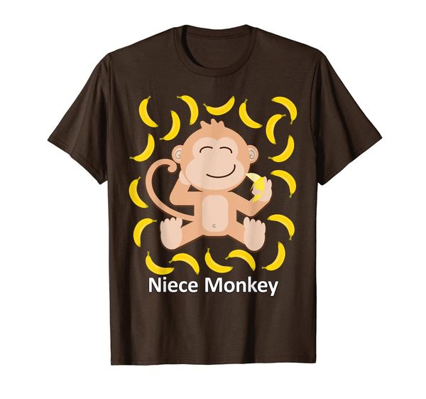 

niece monkey banana t-shirt monkeys bananas gift t-shirt, White;black