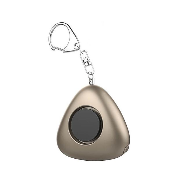 

keychains 120db triangled self defense alarm keychain multi-functional personal safety security key chain emergency ring holder, Silver