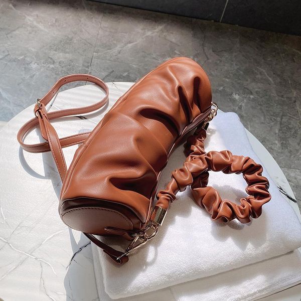 

evening bags women cylindrical pu leather 2021 crossbody for shoulder handbags fashion women's trending armpit bag