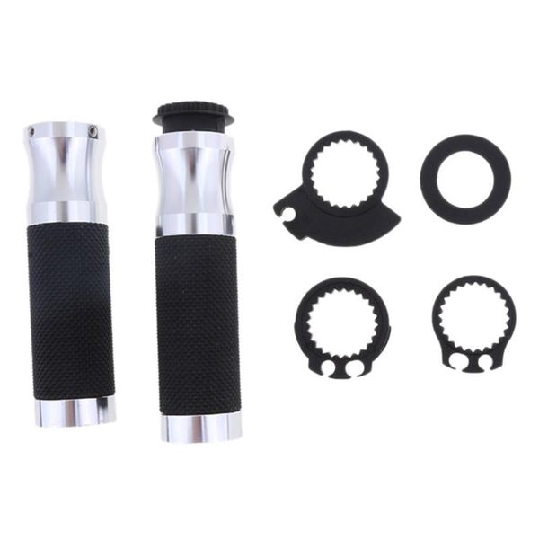 

handlebars universal motorcycle cnc aluminum rubber hand grips for 7/8" 22mm handlebar