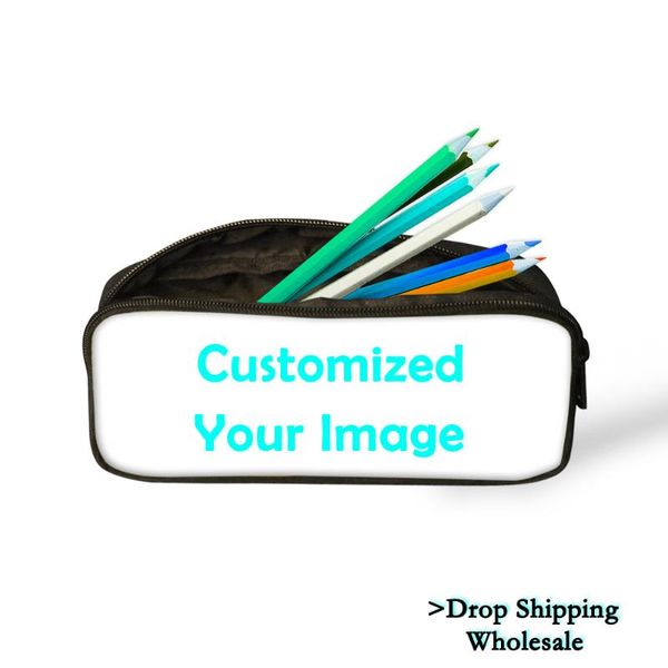 

custom bag printing school pen for children gifts storage women portable cosmetic pencil case bags & cases