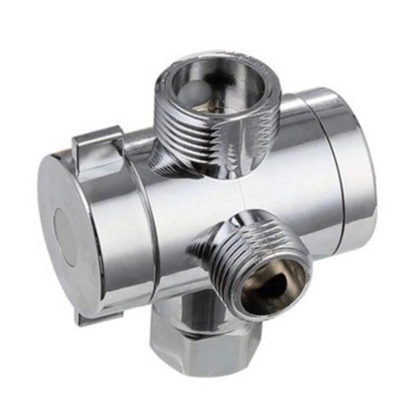 

bathroom shower heads connector chrome arm mount faucet tap t-adapter 3-way