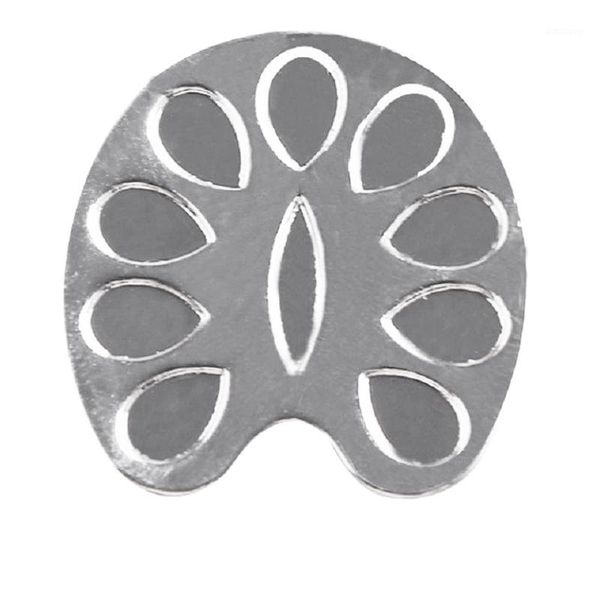

mini finger nail art mixing palette for hand manicure ring tools metal (silver)1