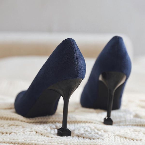

dress shoes work women black high heels 2021 versatile professional interview n60
