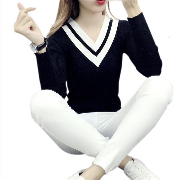 

mock neck fashion full womens sweaters sleeve women and pullovers knitted autumn slim jumpers ladies elastic warm femme sweraters, White;black