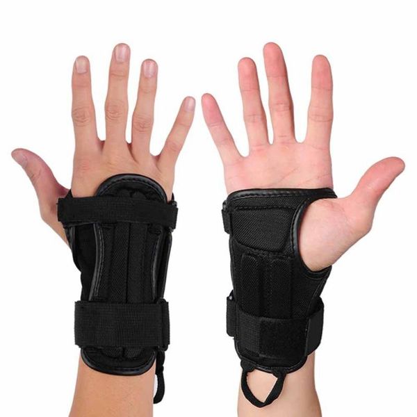 

wrist support sport guards men women fitness wristsavers for carpal tunnel roller derby snowboarding wraps, Black;red