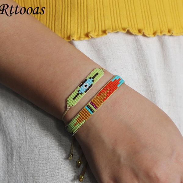 

charm bracelets rttooas summer female bracelet bohemian bileklik pulseras mujer 2021 armband friendship gifts miyuki handmade beaded, Golden;silver