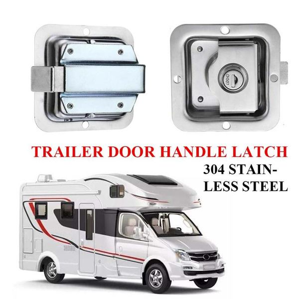 

stainless steel truck rv tool box locks trailer door paddle handle latch anti-theft with 2 keys atv parts