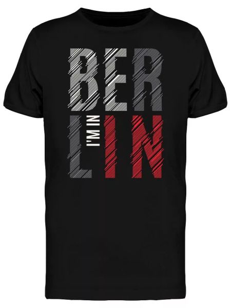 

Berlin Typography Graphic Men's Tee -Image by Shutterstock, White;black