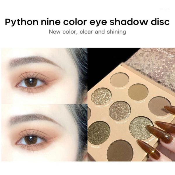 

colors python pattern eyeshadow earth color matte pearle glitter eye shadow lazy makeup palette women girl cosmetic1