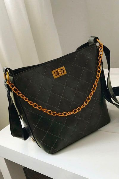 

duffel bags handbags women designer leather chain large shoulder tote hand bag fashion crossbody for 2021 red black
