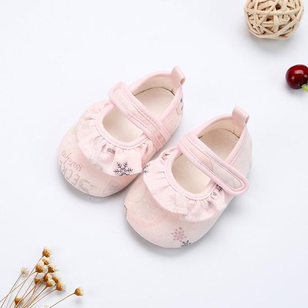 

baby girls cotton soft shoes spring summer toddlers prewalkers anti-slip princess pink infant kid first walkers