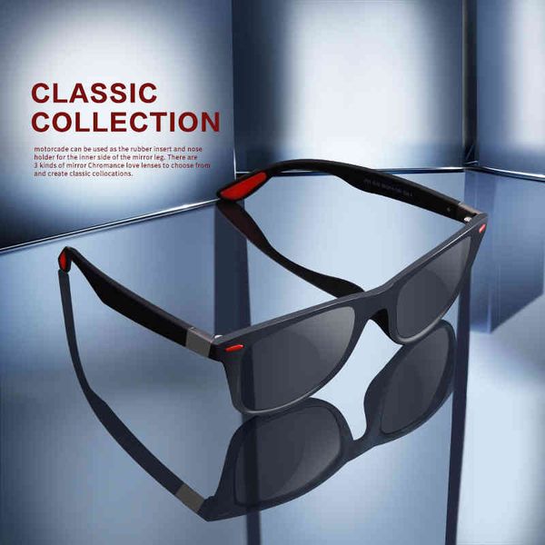 

luxury brand dign classic polarized sunglass men women driving square frame sun glass male female goggle uv400, White;black