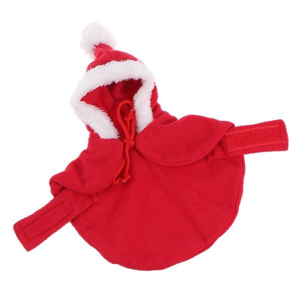 

cat costumes adorable pet dog cape with hat funny christmas costume cosplay clothes for (red, size xs)