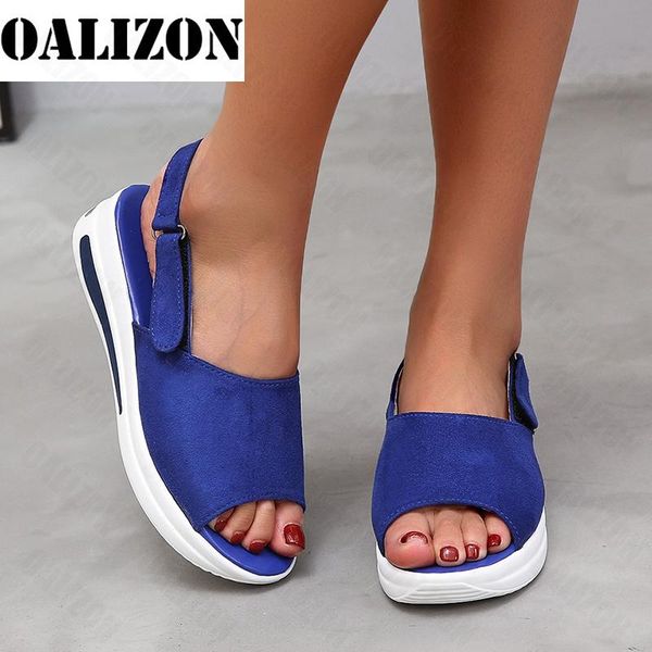 

sandals wedges casual shoes shallow open toe 2022 spring autumn fashion mid heels suede pumps slides sport mujer, Black