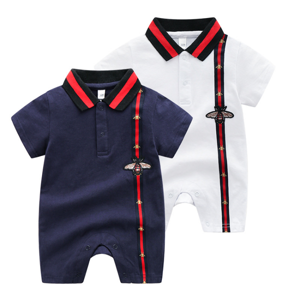 Macacão infantil para bebê, roupas para meninos, manga curta, recém-nascido, macacão, algodão, roupas para bebês, meninos, roupas de grife