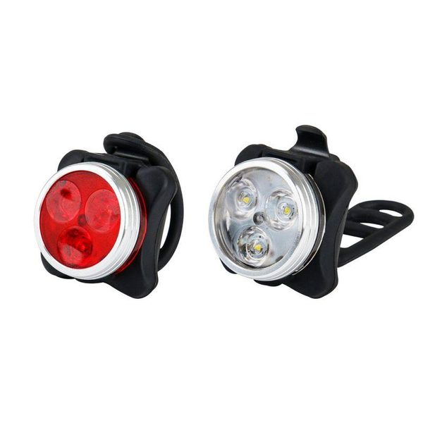 

bicycle front rear light set cob led high brightness usb rechargeable waterproof bike head tail warning lights