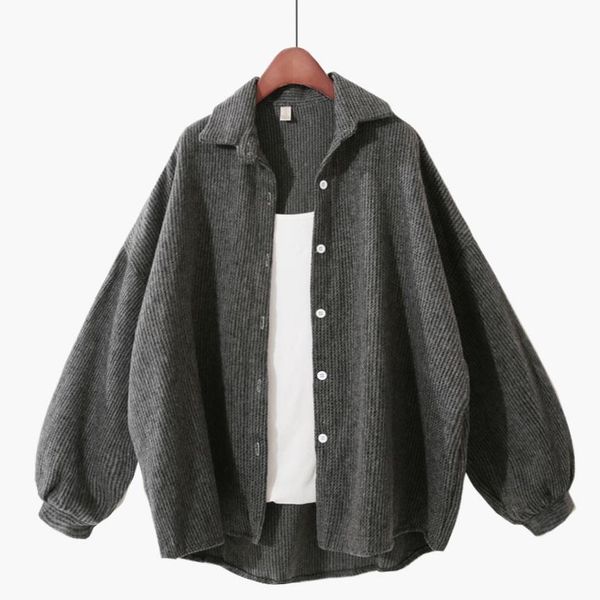 

women's jackets basic fashions all-match knitting buttons high elasticity spring loose solid vintage brown korean daily business 04rz, Black;brown
