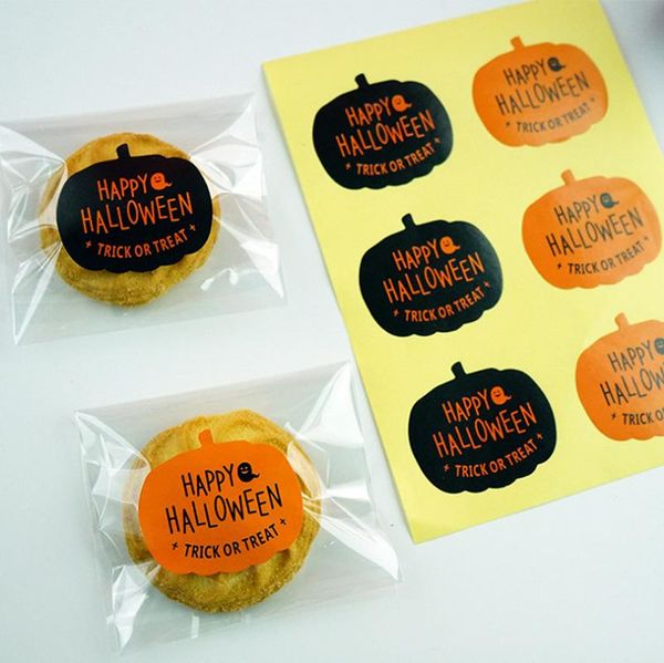 

wall stickers halloween sticker pumpkin pattern gift bag candy box car window home decoration decal decor party supplies