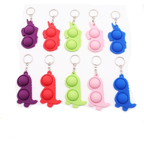 

push bubble sensory toy dinosaur fidget simple toys for kids anti stress hand keychain fidgets