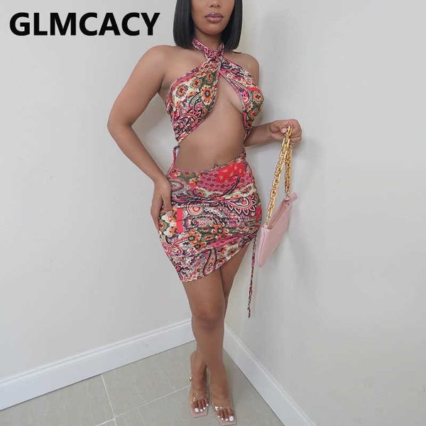 

women nuts printed halter backless bodycon mini dress 210702, Black;gray