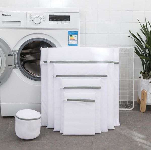 

storage bags 100pcs mesh laundry bag polyester wash coarse net basket for washing machines bra