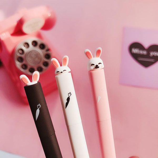 

gel pens 3pcs/set cute creative kawaii neutral pen black 0.5mm writing school officel journal supplies stationery
