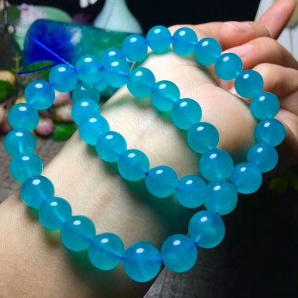 

beaded, strands natural crystal bracelet stone from mozambique 9.8-9mm, Black