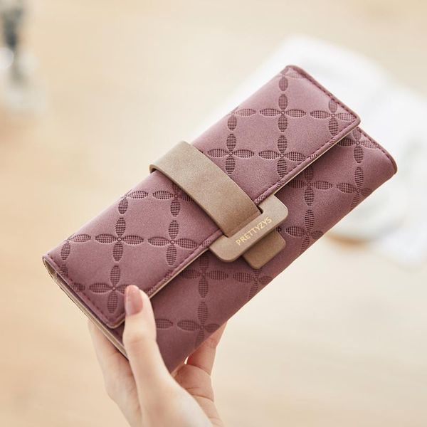 

wallets fashion female wallet pu leather long women design foldable change coin purses holders for girls carteira, Red;black