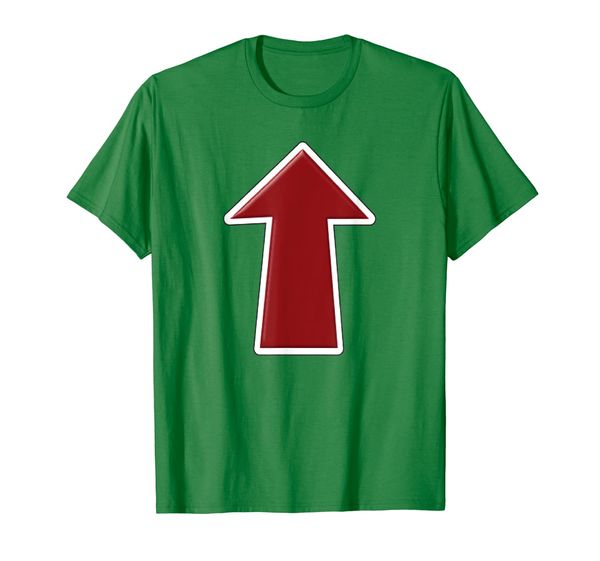 

red arrow pointing up design t-shirt, White;black