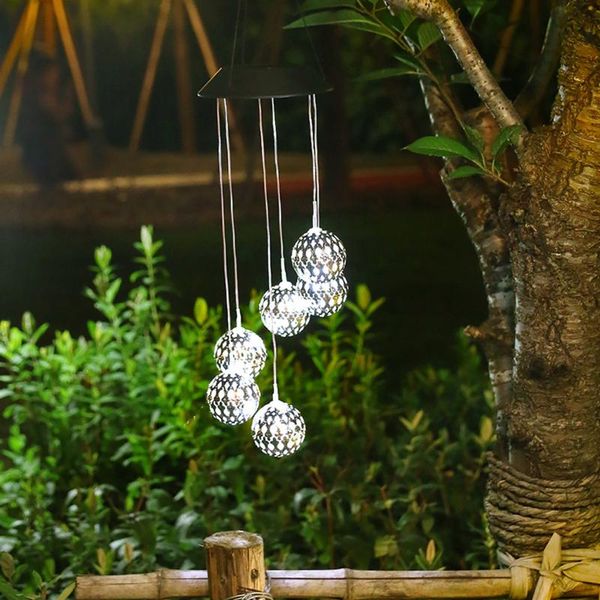 

decorative objects & figurines crystal ball solar powered wind chimes changing colors led lights christmas romantic hanging chime for home o