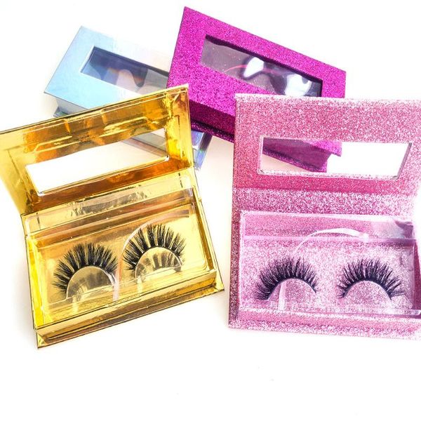 

false eyelashes natural 3d mink makeup of various lengths multi-color clamshell box packaging can be wholesale customized