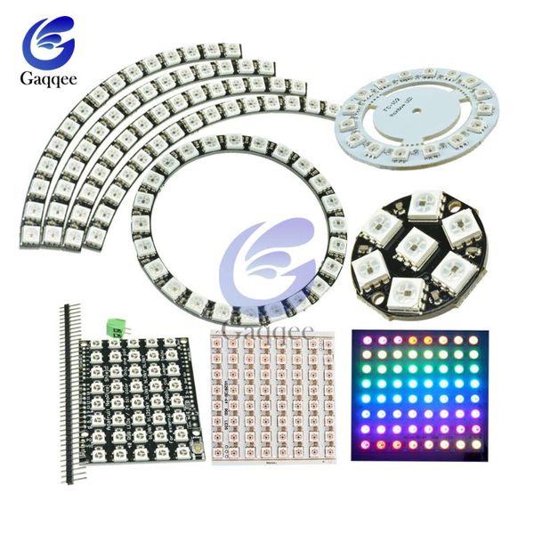 

40 60 64 bit ws2812 module rgb led full-color built-in driving ring light with integrated drivers for arduino modules