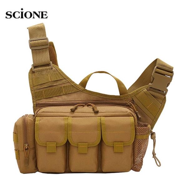 Bolsas ao ar livre Tactical Sling Back Backpack Ferramenta de mochila Fanny Camping caminhada de caminhada ombro de nylon multifuncional xa225a