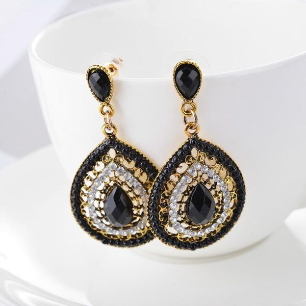 

dangle & chandelier simple retro imitation fashion jewelry bohemian water drops connection drop-shaped earrings female gift decorations, Silver