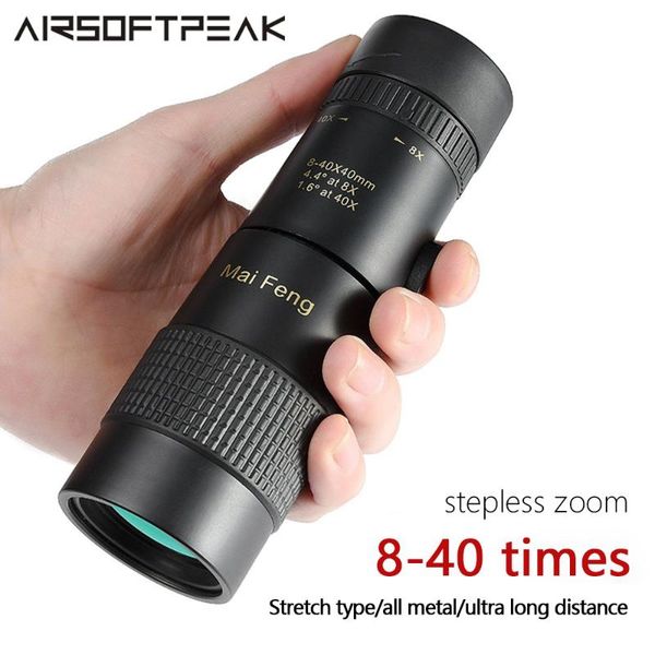 

telescope & binoculars 8-40x40 high zoom monocular bak4 prism hd low light night vision portable for outdoor camping hunting