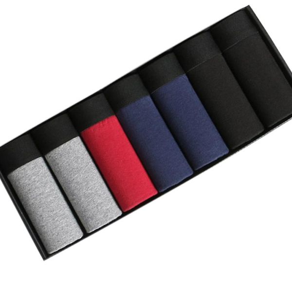 

underpants men's panties man boxer mens underwear cotton big short breathable solid flexible shorts boxers homme, Black;white